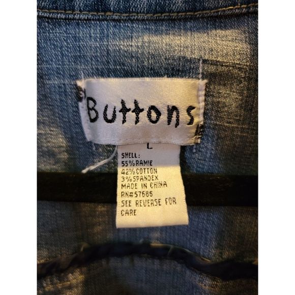 Buttons Demin Jean Jacket Large - Picture 3 of 5